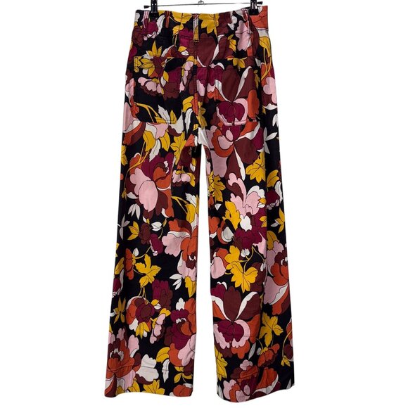 Maeve by Anthropologie The Colette Boho Floral Wide Leg Pants Women Size 26 - Picture 2 of 13